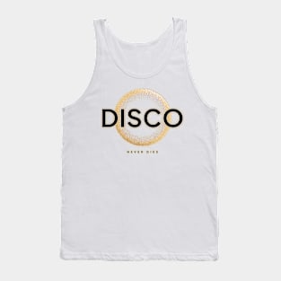 DISCO  - Never Dies Gold (Black) Tank Top